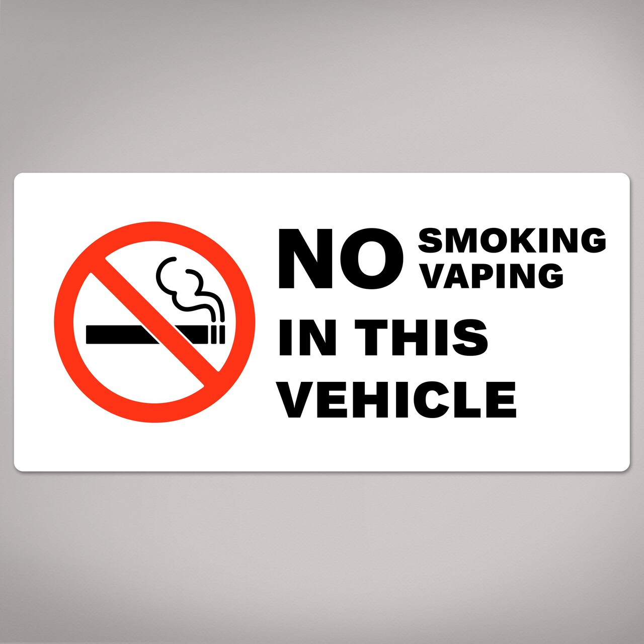 Avery No Smoking/Vaping in This Vehicle Sign Label Stickers, Waterproof, UV Resistant, Preprinted, 2" x 4", 20 Stickers